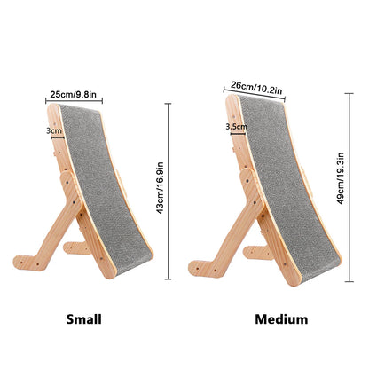 Wooden Cat Scratcher Scraper Detachable Lounge Bed 3 In 1 Scratching Post For Cats Training Grinding Claw Toys Cat Scratch Board