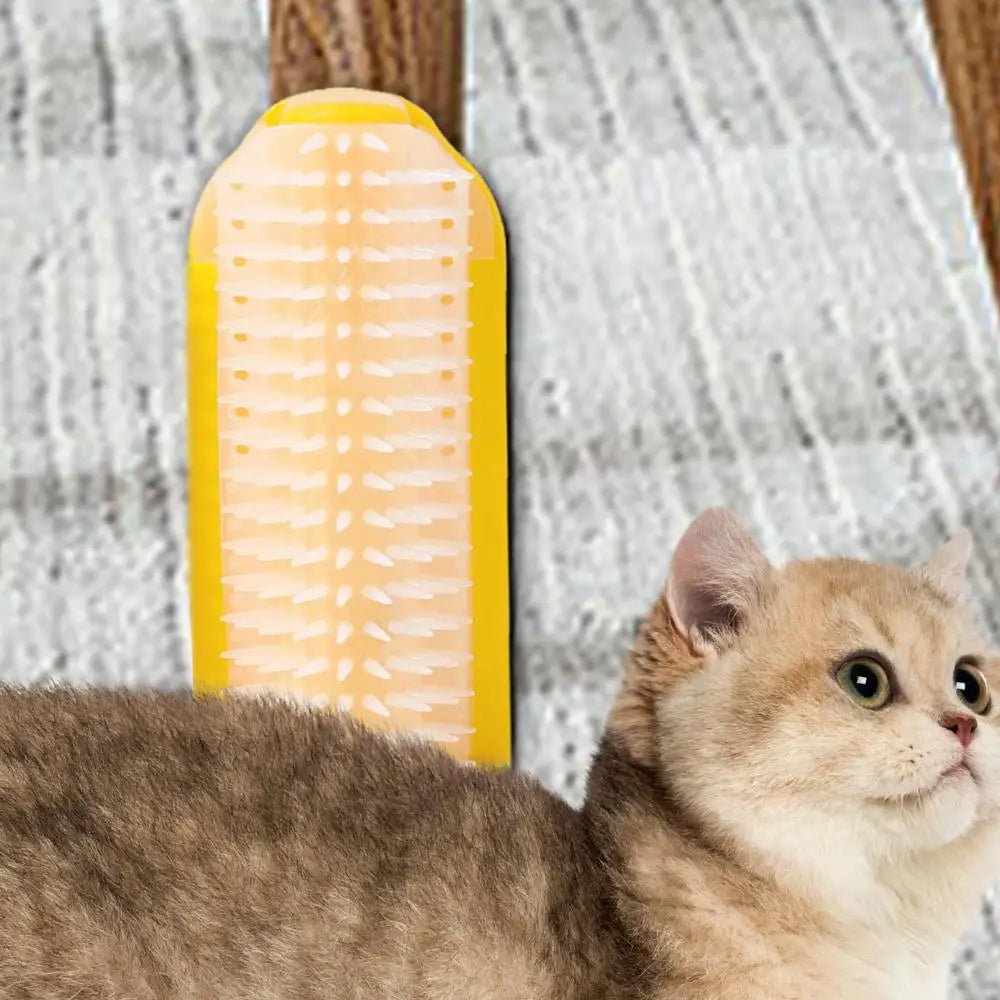 Cat Rubbing Corner Cat Scratcher Cat Corner Brush Grooming Kitten Pet Brush Corner Grooming Massage Brush Catnip Groomer