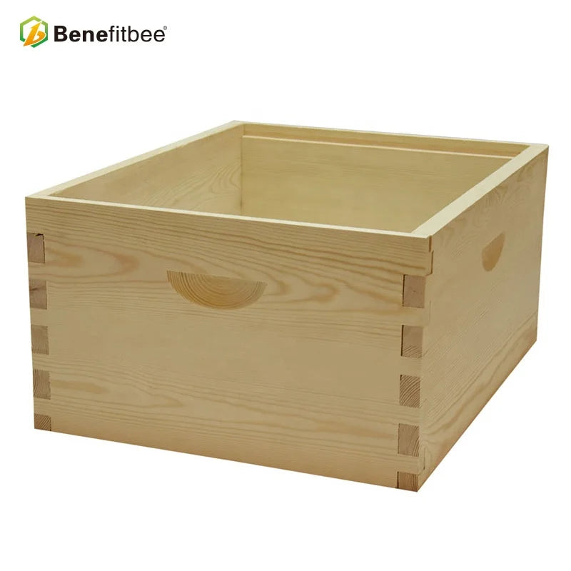 Benefitbee apicultural equipments bee box wooden langstroth hive for beekeeping