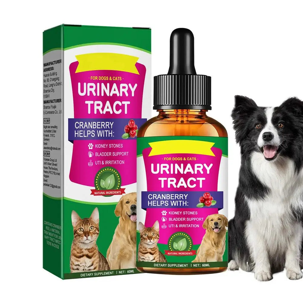 Powerful Cat Bladder Drops 60ml For Urinary Tract Care Powerful Bladder Stone Remover Promote Kidney Health Pet Health Care