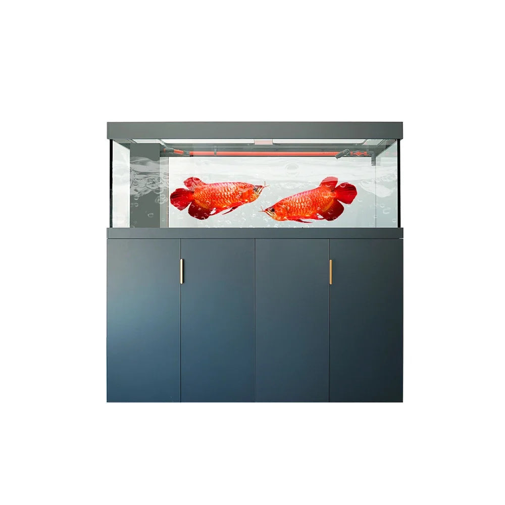 Factory Price Indoor large glass ecological fish aquarium tank arowana vertical aquarium tank