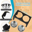 Elevated Stainless Steel Pet Feeding Bowls Height Adjustable Dog Bowl with Stand Cat Bowls Food Water Set with Two Bowls