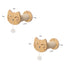 Wall Mounted Cat Furniture Cat Climbing Shelf Solid Wood Stairway with Hammock or Scratching Post for Kittens Perch and Play