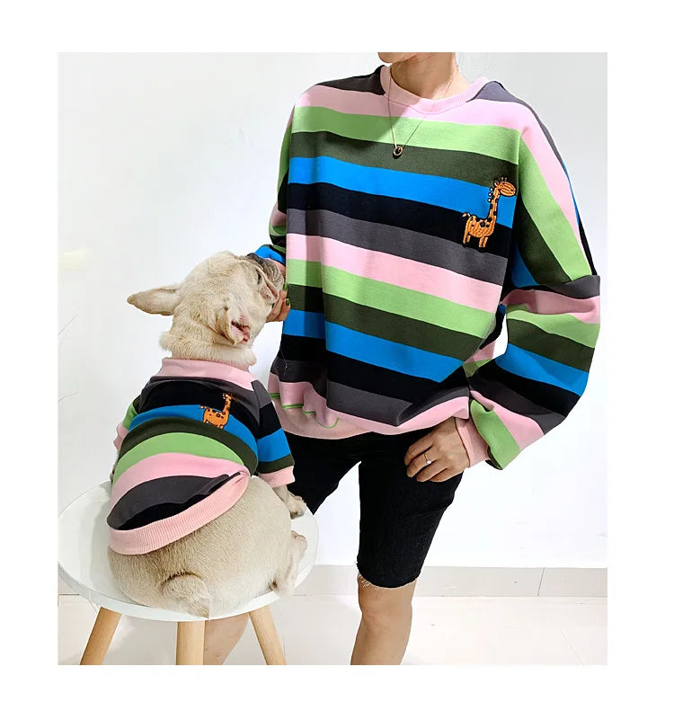 Parent-child Wear Pet Clothes  Puppy Clothes  Dog Costume  Dog Clothes for Small Dogs Printing Autumn and Winter