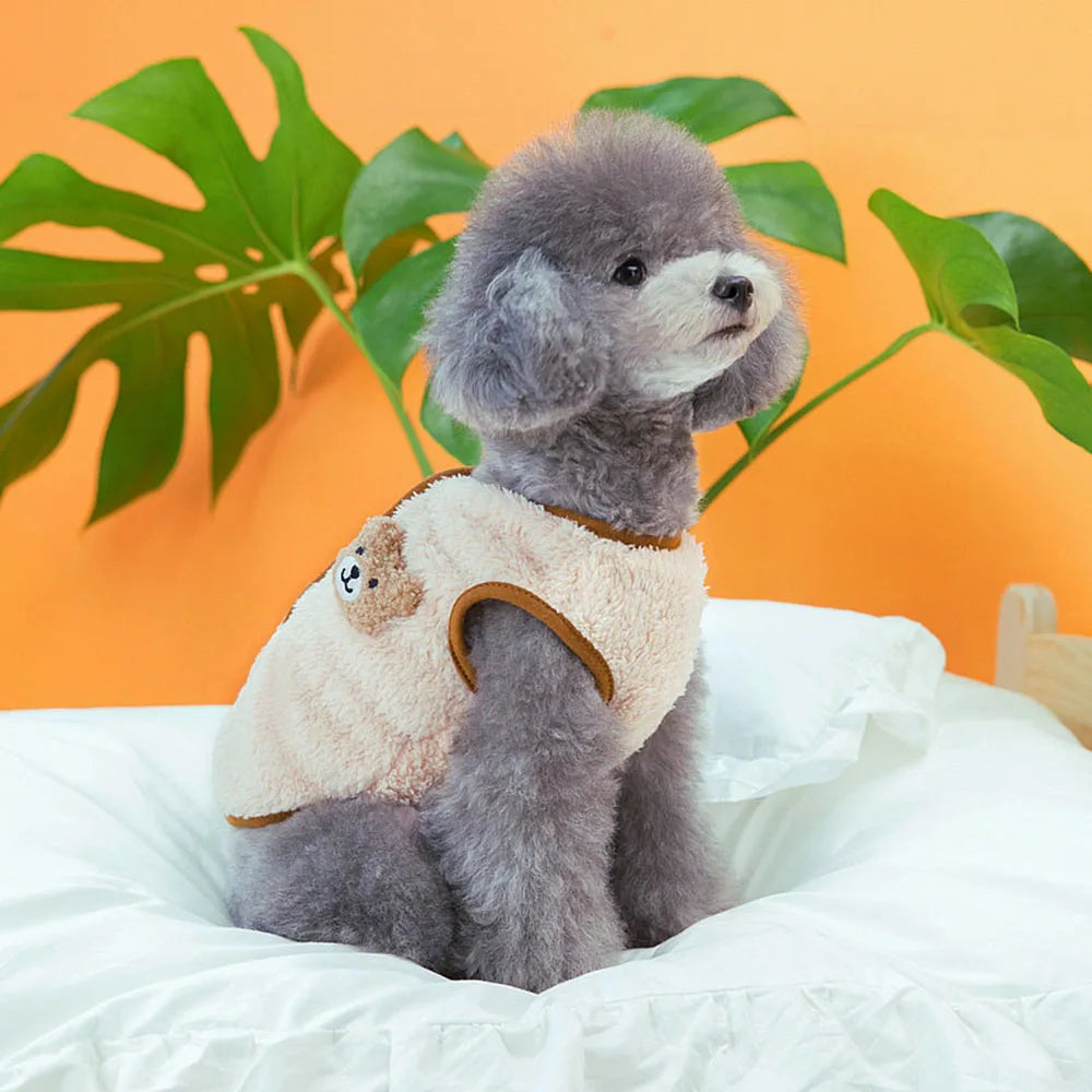 Pet Dog Clothes Winter Fleece Dog Vest Coat Plus Warm Jacket for Small Dogs Cats Clothing Puppy French Bulldog Chihuahua Apparel