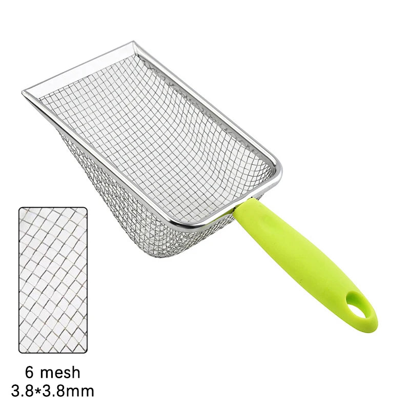Cat Litter Scoop Metal Cat Litter Shovel Comfortable Handle Scoop For Cats Toilet Cleaning Tools Stainless Steel Cats Shovel