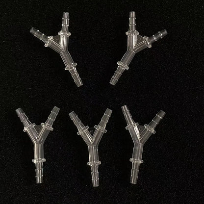 5pcs/lot 4mmY Shaped Plastic Connector 3 Ways Aquarium Fish Tank Air Pump Connector Control Valve Air Pipe Tubes Accessories