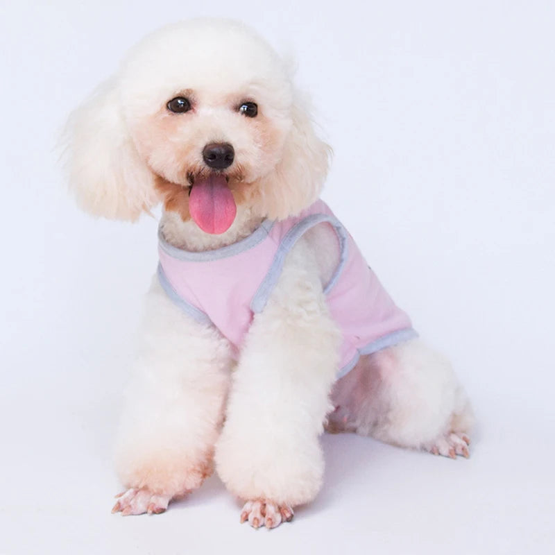 Lovely Puppy Cat Dog Sleeveless Vest Summer Pet Clothes for Small Dogs Chihuahua Maltese Pomeranian mascotas Clothing Outfit