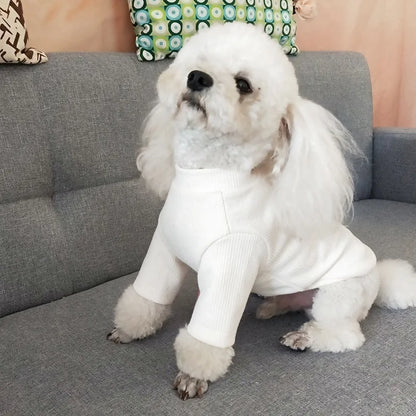 Pet Dog Striped T-Shirt Dog Cat Cotton Vest Clothes Spring Summer Pet Apparel Shirt for Small Medium Pets French Bulldog Bichon