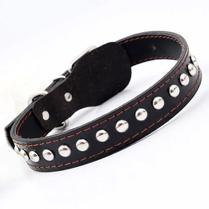 Unisex Studded Dog Collar Adjustable PU Leather Collars for Medium and Large Dogs Pet Necklace for Doberman Big Dogs Products