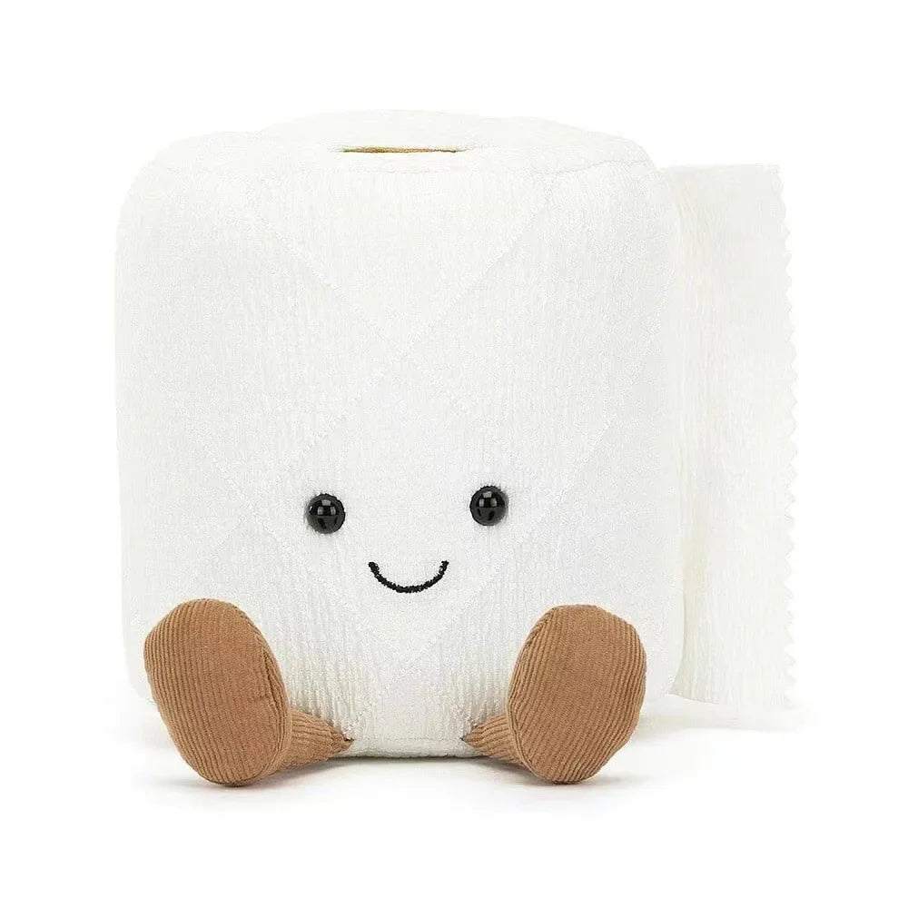 Jelly cat plush cute toilet paper doll roll paper creative, fun and cute doll pendant as a gift for friends without labels