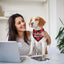 Adopt Me Dog Bandanas Plaid Dog Bandana Adjustable Dog Scarf Bibs Scarf Set for Dog Cat Pet Animals