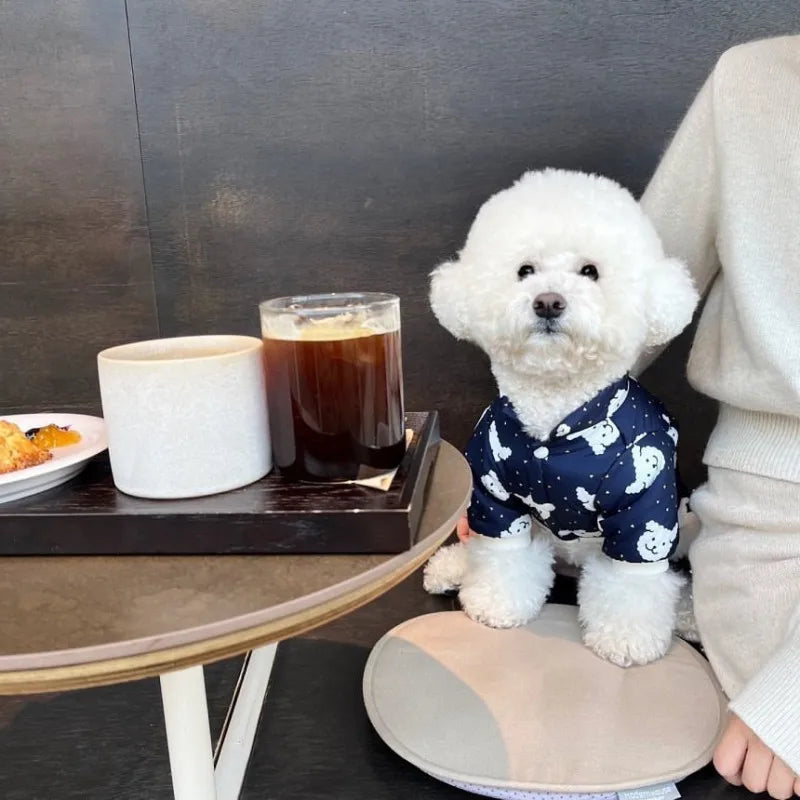 Waterproof Dog Warm Jacket Bear Print Winter Dog Coat Cotton Four Legged Dog Clothes Chihuahua Poodle Bichon Puppy Accessories