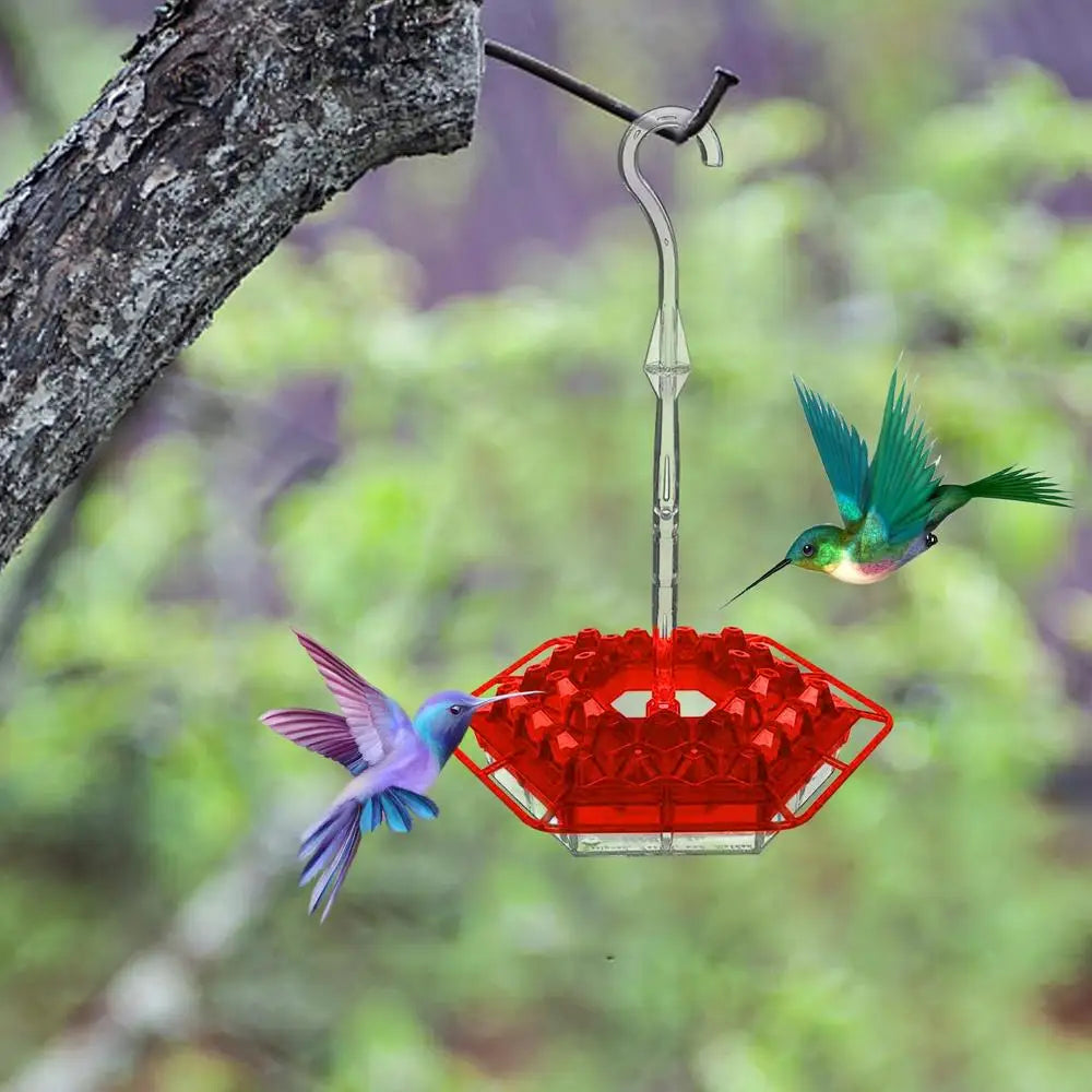 Hummingbird Feeders For Outdoors Hanging Portable Hummingbird Feeders Bird Hanger Feed Feeding Hexagon Easy To Clean Pet Feeder