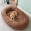 Plush Pet Bed with Pillow Quilt Winter Warm Large Foam Pad Pet Sleeping Pad Sofa Bed Removable and Washable Pet Kennel