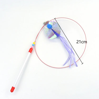Wire Feather Cat Tickling Stick Pet Products for Cats Pet Cat Toys Interactive Cat Stick Toy Kitten Playing Pet Accessories