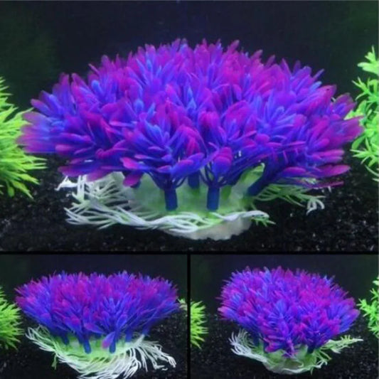 Artificial Wide Short Fish Tank Aquarium Plastic Plant Simulation Water Plants Grass For Fish Tank Aquarium Decoration Beautiful