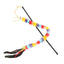 Rainbow Caterpillar Teaser Cat Stick Feather Top Durable Bite Resistant Pet Cat Toy Interactive Lightweight Handle Kitten Tools