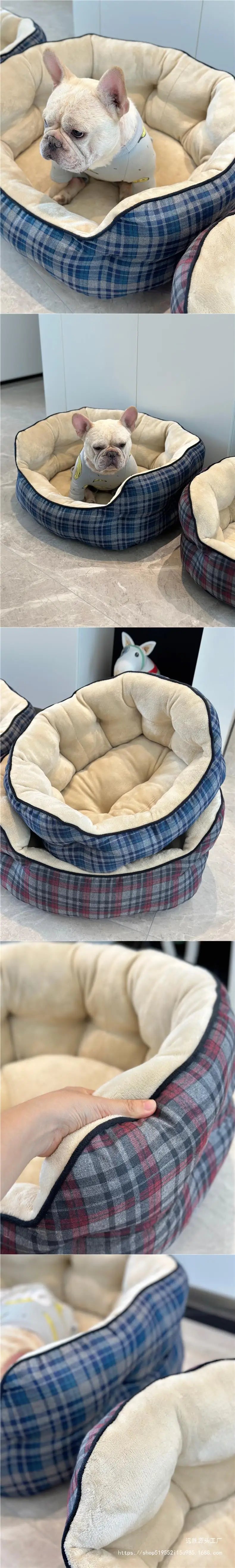 Kennel deep sleep high backrest small and medium sized teddy fight warm thickened autumn and winter new kennel cat litter dog