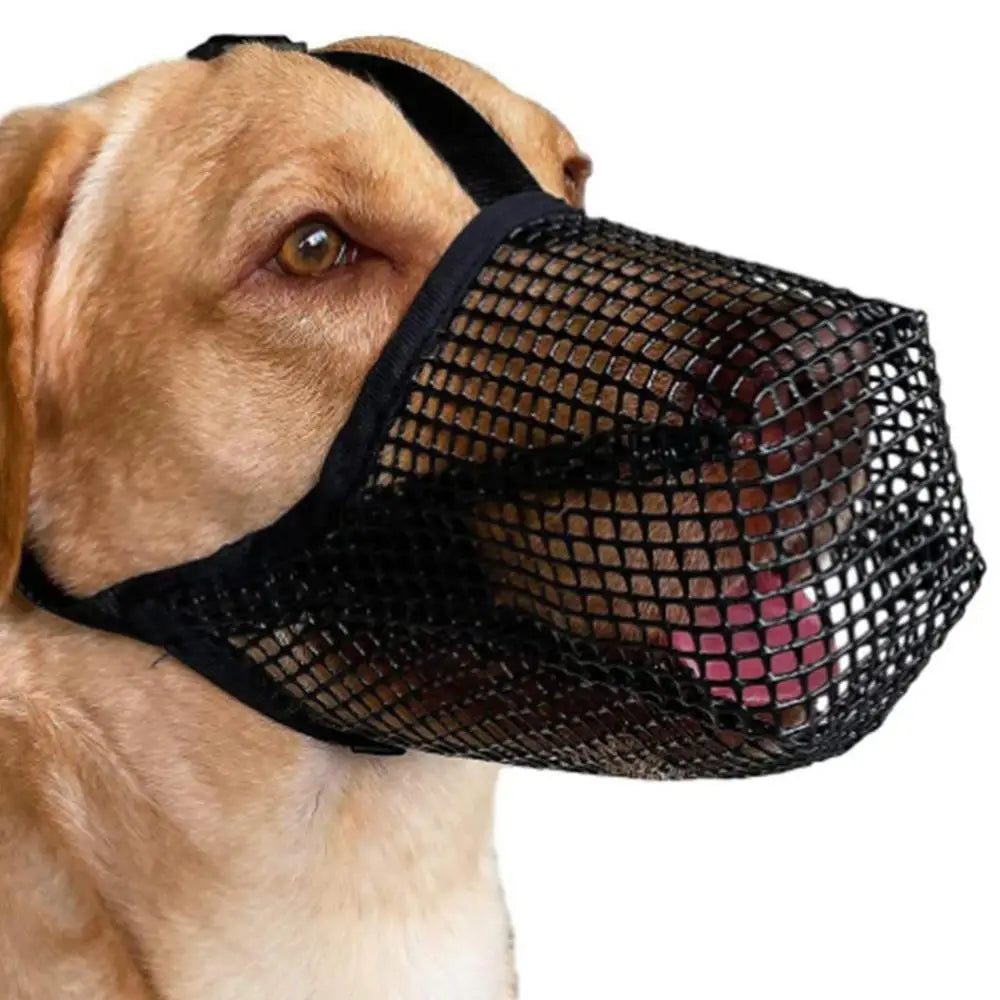 Pet Dog Adjustable Mask Bark Bite Mesh Mouth Muzzle Grooming Anti-bite Stop Chewing Muzzle Pets Accessories