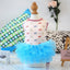 2024 Hot Pet Summer Tutu Skirt Bow Printed Mesh Fashion Petticoat Skirt Small Dog costume Teddy Summer Two Legged Clothes Thin