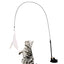 Cat Feather Wand Toy Cat Fishing Pole Toy Cat Teaser Stick With Detachable Feather Suction Cup Toy For Cats Exercise And