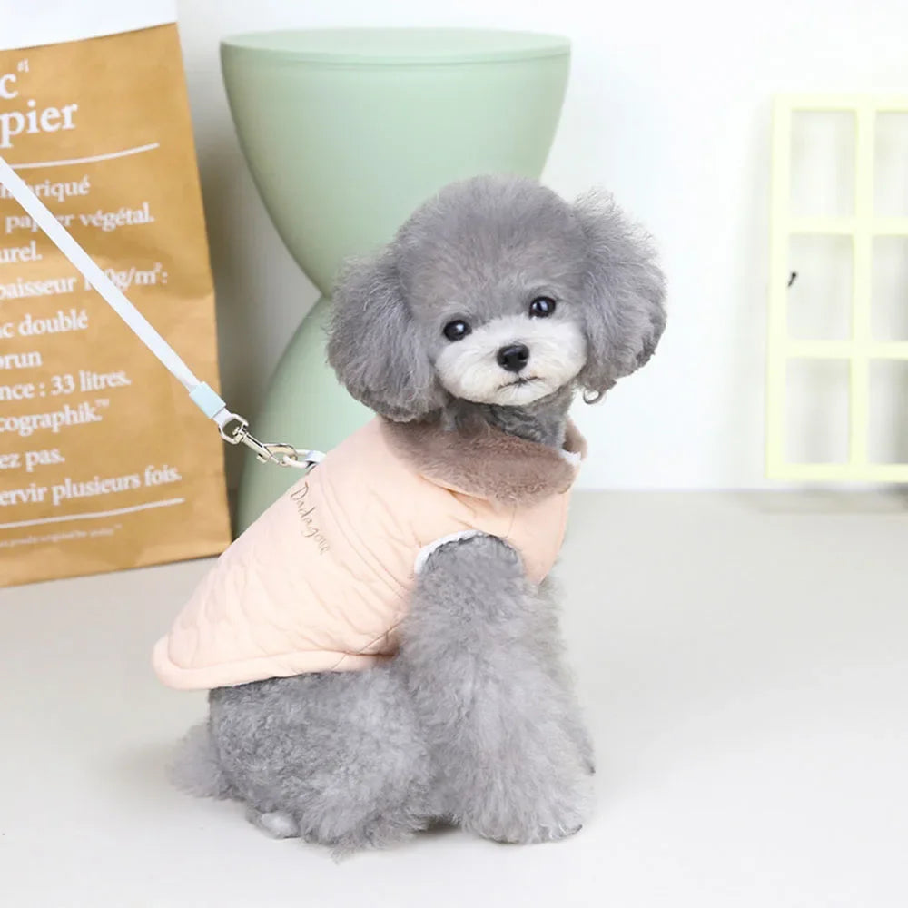 Winter Warm Fur Collar Dog Jacket Windproof & Waterproof Dog Clothes for Small Dogs Puppy Vest Chihuahua Yorkie Coat Pet Costume