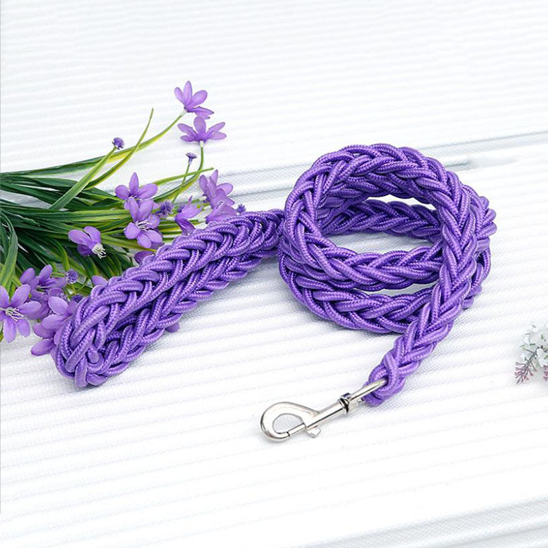 130cm Long Adjustable Large Dog Pets Leash Double Colors Canvas Double Row Nylon Dog Collar For Medium Large Dogs Pet Supplies