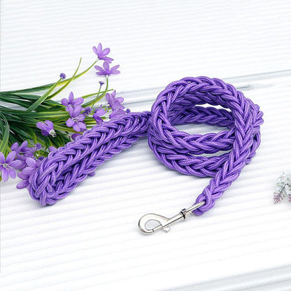 130cm Long Adjustable Large Dog Pets Leash Double Colors Canvas Double Row Nylon Dog Collar For Medium Large Dogs Pet Supplies
