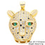 Juya 18K Real Gold Plated Cubic Zircon Bear Lion Bird Tiger Panther Head Leopard Charms For DIY Pendant Necklace Bracelet Making