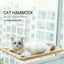 Foldable Cat Window Perch Bed Hammock Cat Window Wall Perch Hammock Seat with 4 Strong Suction Cups