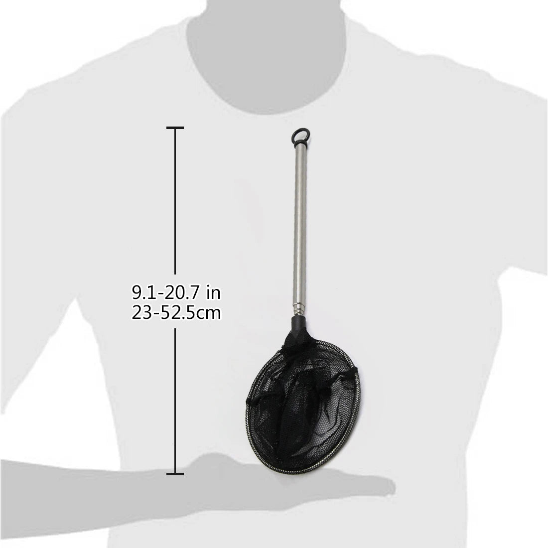 UXCELL Aquarium Fish Net Fishing Fine Net Mini and Shrimp Easy Grip Extendable Stainless Steel Handle Fish Tank Accessories