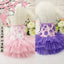 10PCS Pets Accessaries Dogs Cats Princess Flower Lace Dress For Pet Wedding Party Spring Summer small Teddy girl ropa para perro