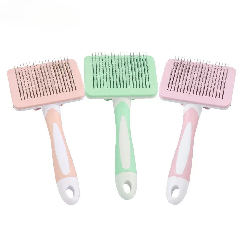 Pet Combs Self-cleaning Key Fading Comb Knots Removing Hair Massage Comb Cat and Dog Universal Easy To Clean
