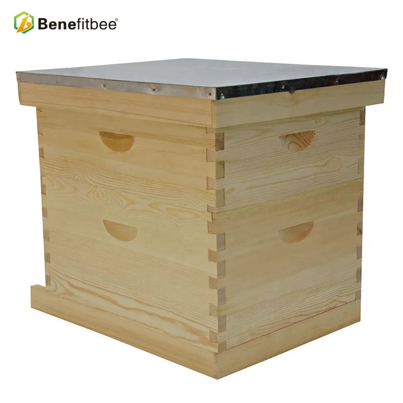 Benefitbee 8 or 10 frames New Zealand pine Langstorth bee hive wooden beehive
