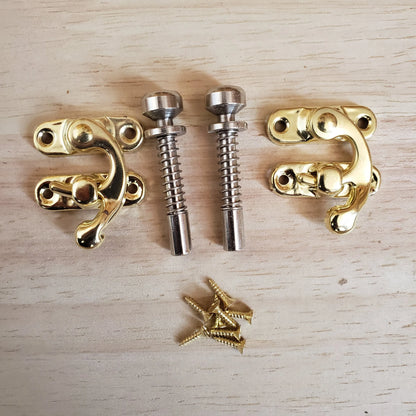 Pigeon Cage Spring Lock Yellow Lock Ox Horn Hook Lock Hardware Spring Lock Spring Pin Pigeon Cage Nest Box Accessories
