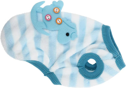 Cartoon Puppy Clothes Winter Warm Flannel Dog Vest Cat Bunny Chihuahua Sweater Cute Soft Mini Pet Apparel for Pig Rabbit Ferret