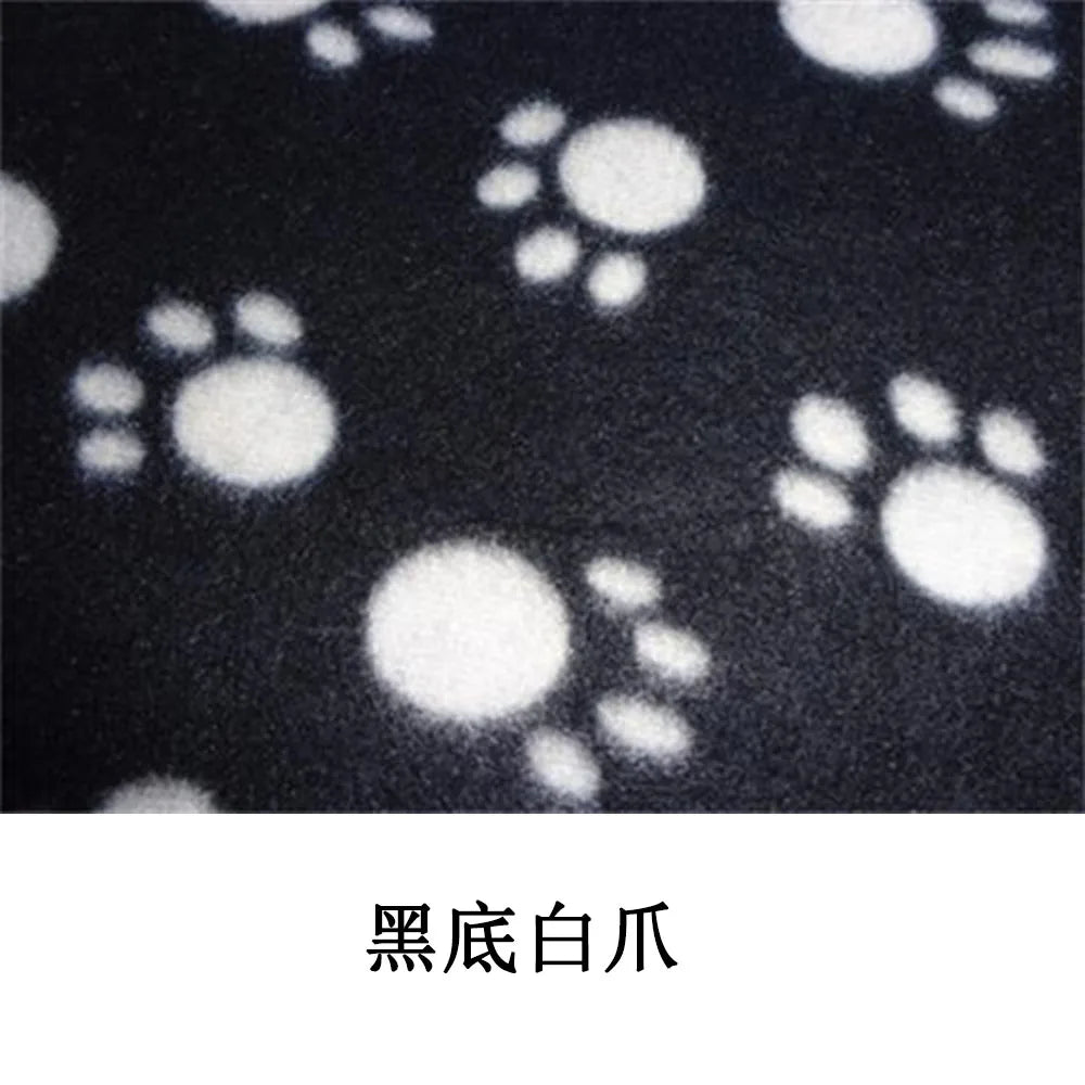 Pet Blanket Super Soft Dog Blanket with Cute Paw Print Warm Puppy Blanket Mat Bed Cover for Large Dogs Kitten Cat Small Animals