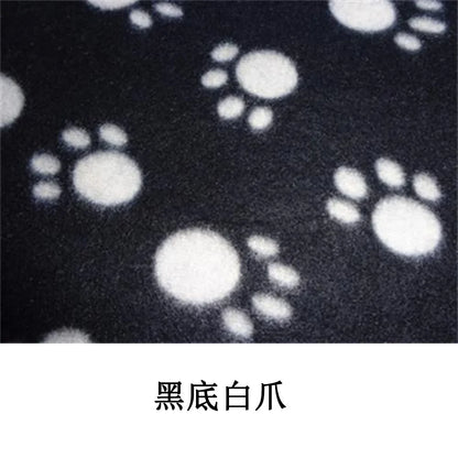 Pet Blanket Super Soft Dog Blanket with Cute Paw Print Warm Puppy Blanket Mat Bed Cover for Large Dogs Kitten Cat Small Animals