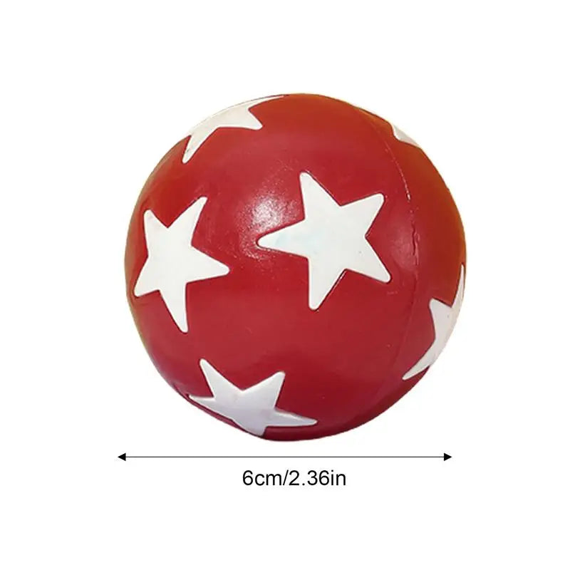 Dog Chew Ball Light Up Elastic Chew Toy With Star Pattern Soft Pet Supplies Chewable Ball 6cm For Veterinary Hospitals Pets Cats