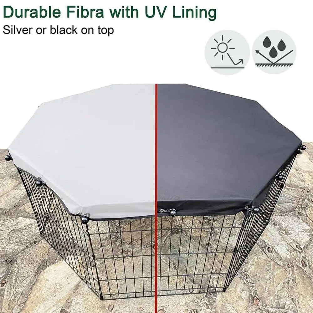 Playpen Cover Puppy Playpen Cover Sun Rain Proof Cover Playpen Cover Fits 8 Panels Dog Pen For Outdoor And Indoor Escape-Proof