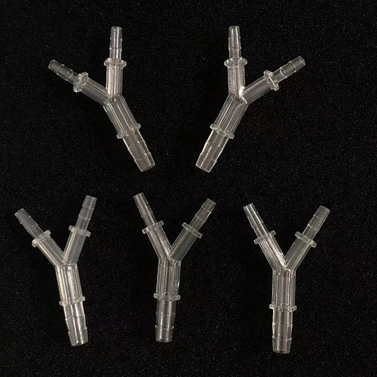 5pcs/lot 4mmY Shaped Plastic Connector 3 Ways Aquarium Fish Tank Air Pump Connector Control Valve Air Pipe Tubes Accessories
