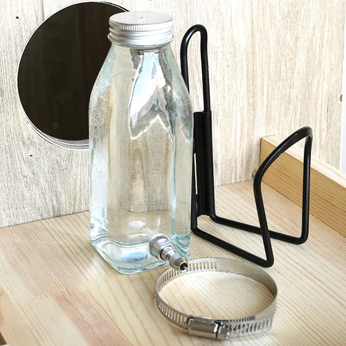 Silent Fine Needle Stainless Steel Striking Needle Water Bottle, Dragon Cat Beige Long Hair  Feed Water, Drinking Bottle