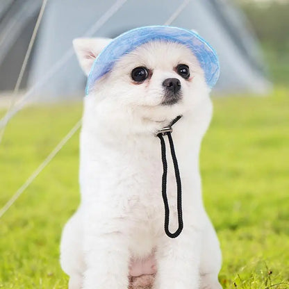 Sun Hat for Dogs Bucket Hat Dog Hat Summer Fishing Hat with Ear Holes Adjustable Dog Visor Wide Brim Hat Pet Hats for Outdoor