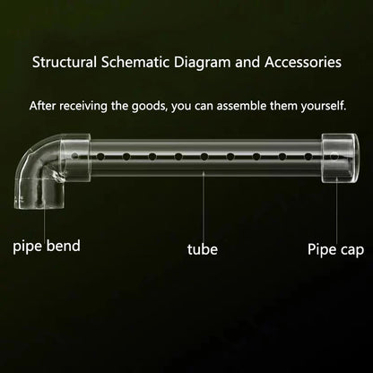 Aquarium Filter Rain Spray Bar Outflow Pipe Transparent Acrylic Rain Shower Outlet Tube Kit Fish Tank External Filter Accessries