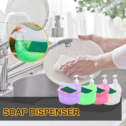 Kitchen Integrated Dishwashing Liquid Dish Towel Storage Press Box Soap Box Dishwashing Pot Soap Dispenser Storage Neat