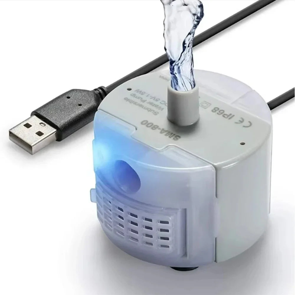 USB Replace Water Pump for Pet Cat Dog Water Fountain Pump Cat Water Dispenser Dog Water Dispenser Fish Tank Submersible Pump