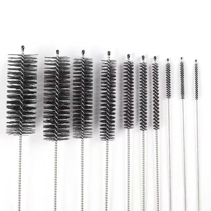 Aquarium Tube Pipe Cleaning Brush Stainless Steel Water Filter Air Tube Flexible Single End Hose Aquarium Accessories 10pcs/set