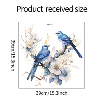 1PCS Painted Branches Flower Birds Bedroom Living Room Porch Home Background Decoration Beautify Wall Paste Self-adhesive