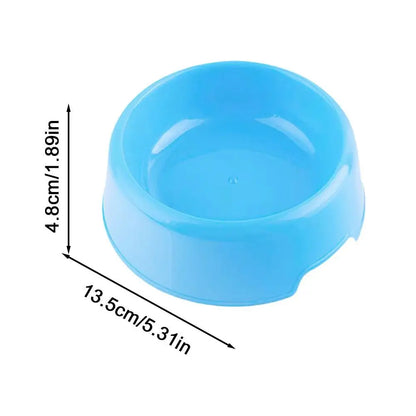 Candy Color Plastic Pet Round Bowl Cat And Dog Food Bowl Pet Small Cat And Dog Tableware Wholesale Easy To Clean Colorful